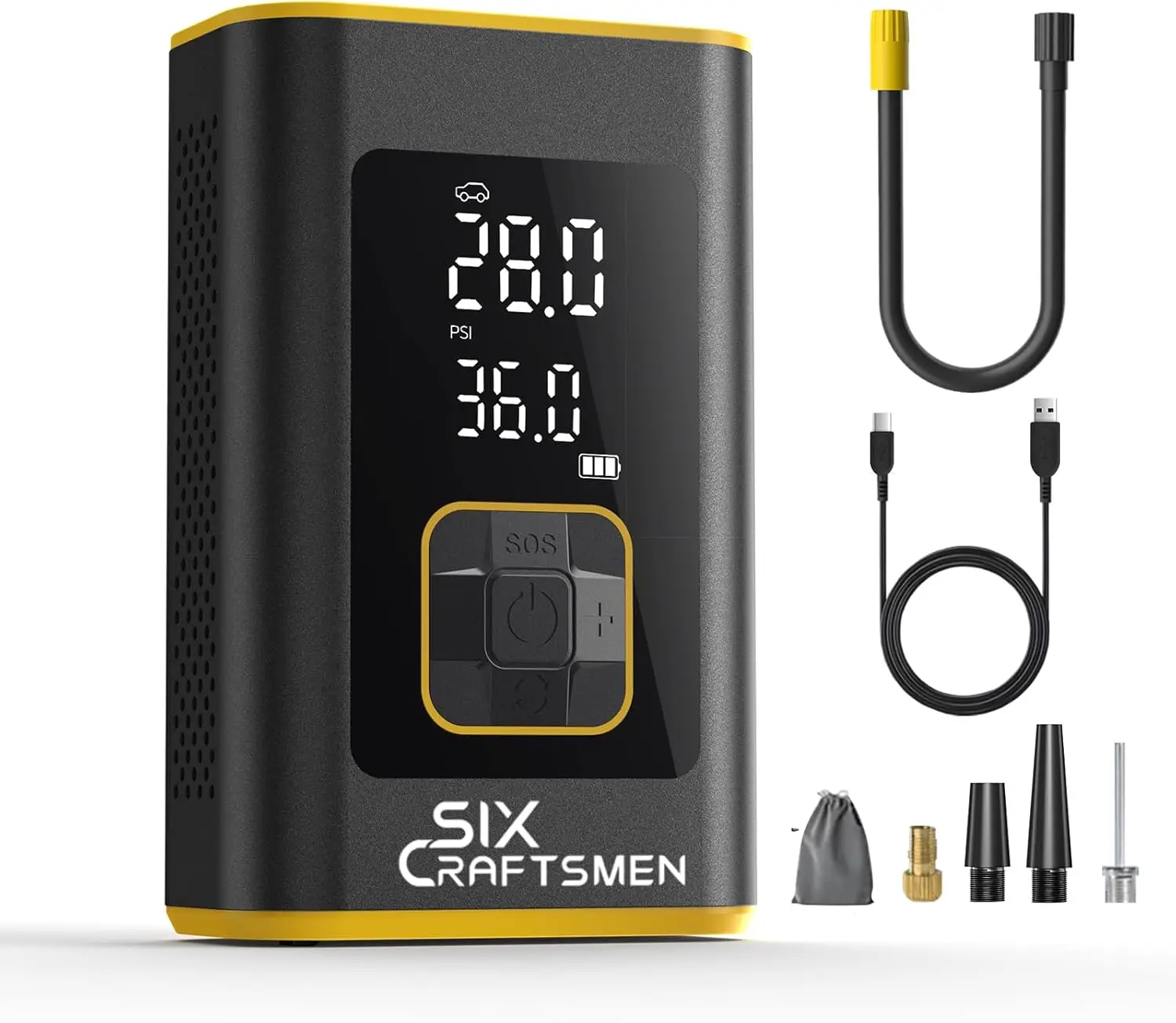 

Портативный насос для накачивания шин 150PSI, 4000 мАч, беспроводной воздушный насос для автомобилей, велосипедов и мотоциклов с цифровым манометром