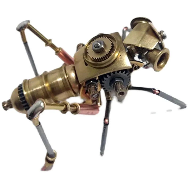 

DIY 3D steampunk mechanical insect cricket full metal model pure handmade crafts ornaments - Finished Product