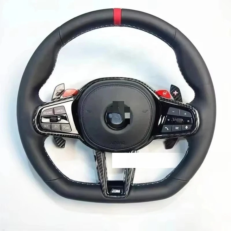 New CS M4 Carbon Fiber Sport Leather Steering Wheel Modified G Chassis for 1234567 Series X3 X4 X5 X6 X7
