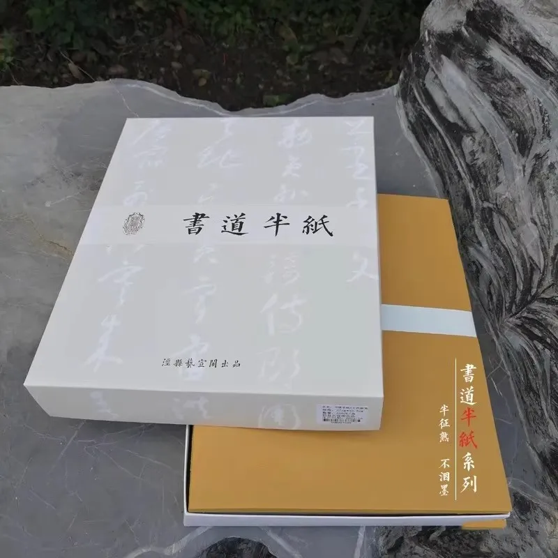 50 Sheets Nantang Old Xuan Paper - Semi-absorbent Rice Paper for Small Regular & Cursive Script Calligraphy