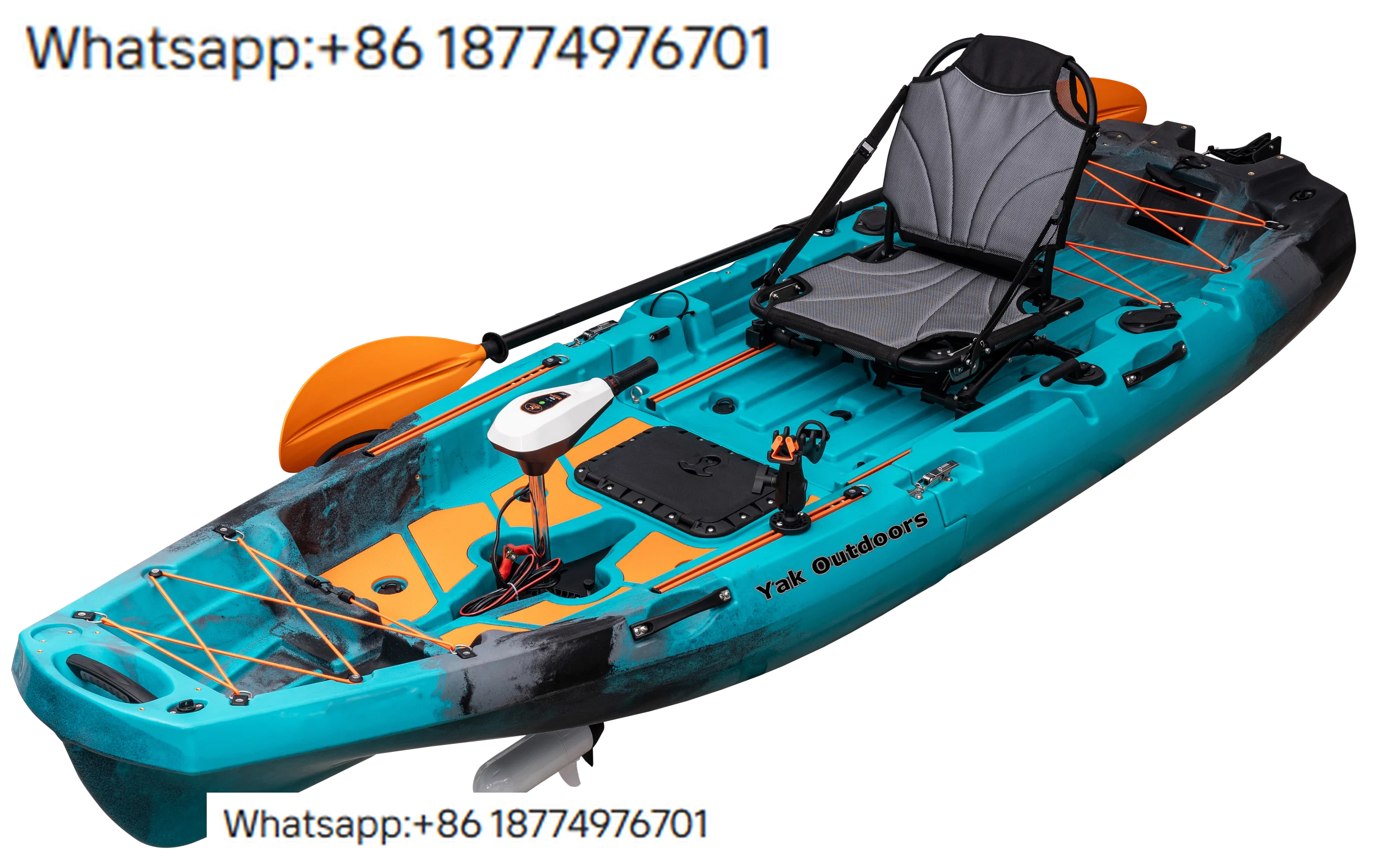 

CE Certified 10ft Modular Single Ka Pedal Propeller Fin Drive LLDPE Hull Material Surfing Electric Sport Fishing Rowing Boats