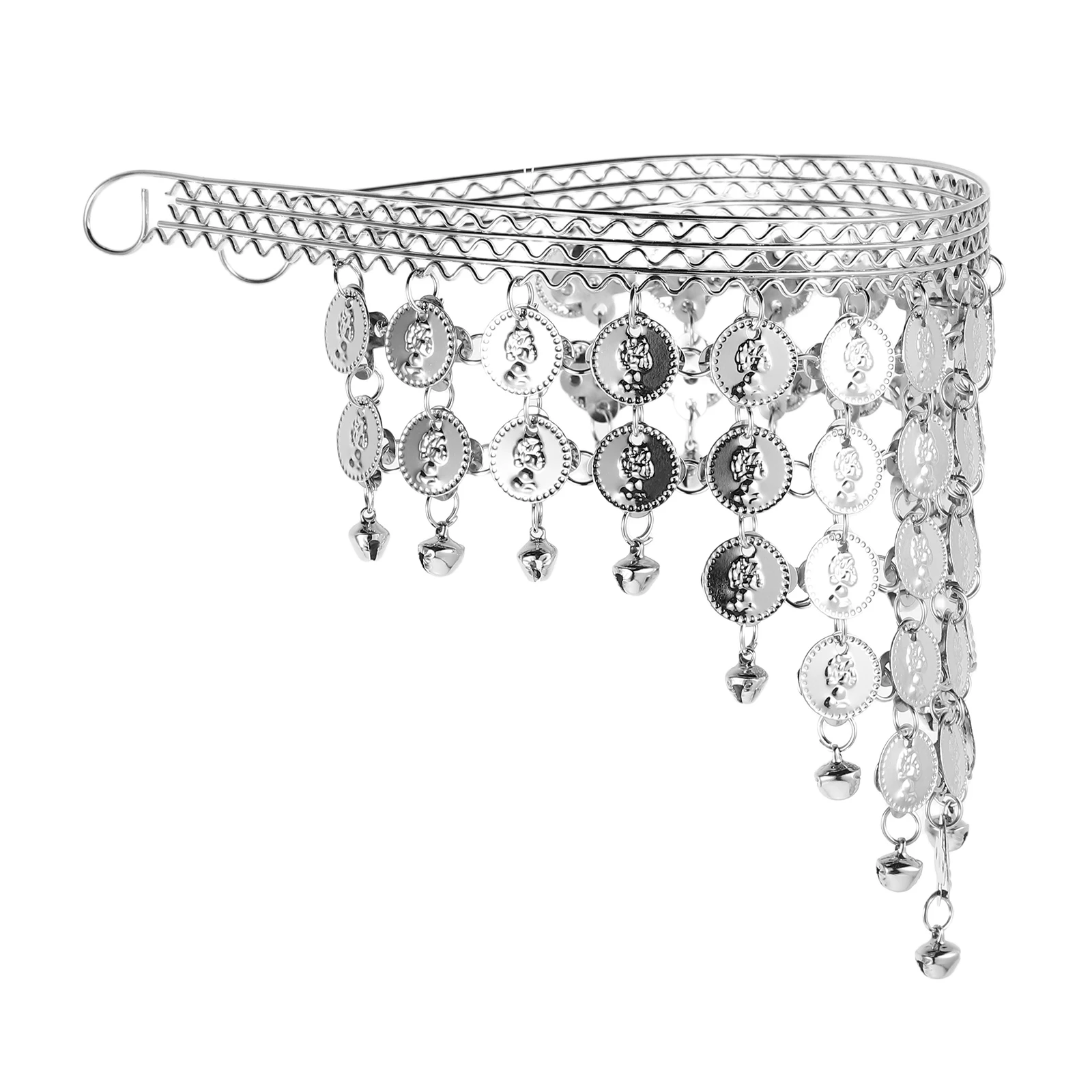 

Indian Dance Headdress 1PC Durable Silver Head Ornament Belly Dancer Accessories Women Yoga Indian Hair Bands