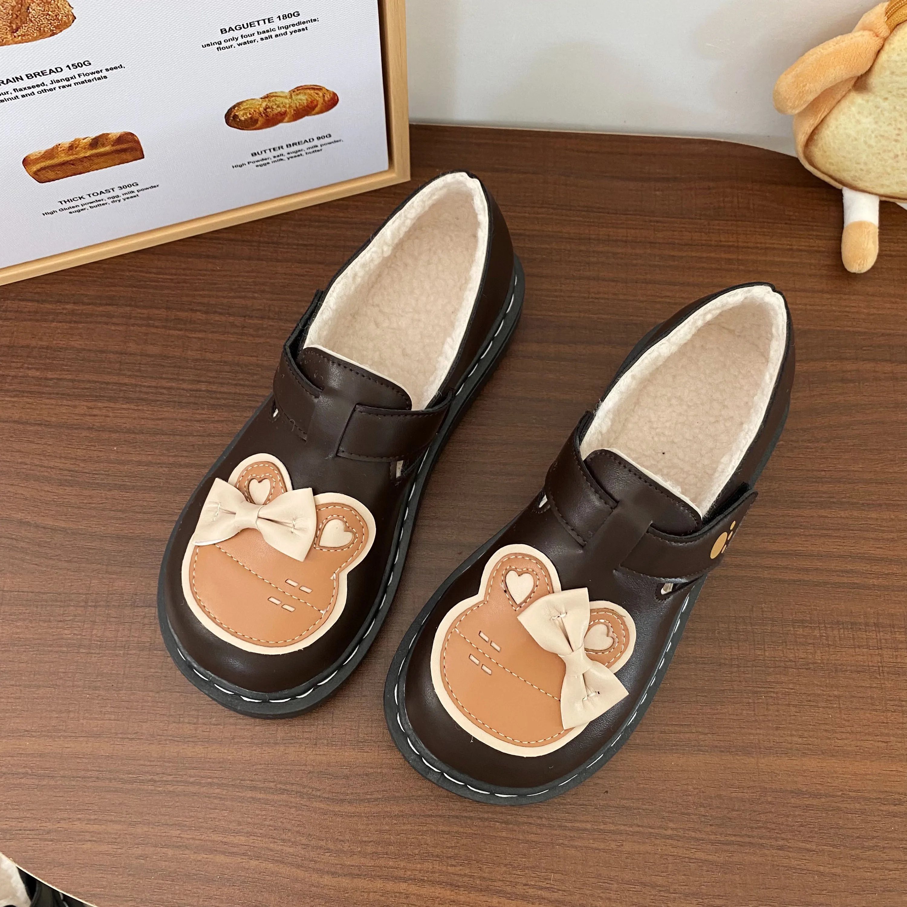 

Little Bear Japanese Spring/summer Retro Versatile Leather Shoes Cute Women's Soft Girl Shoes Lolita Students