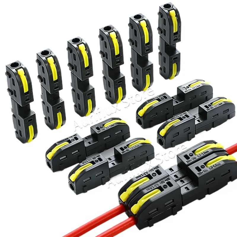 

Quick Wire Lever-Nut Connectors, Pluggable & Parallel Compact Push-in Terminal Block for 28-14AWG