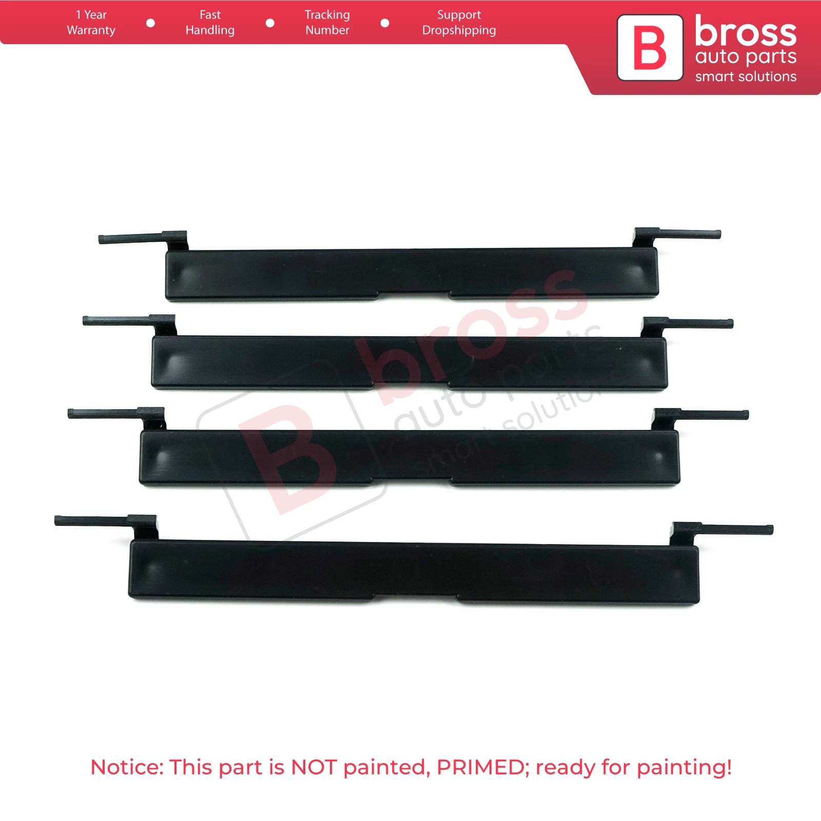 

BSR564-1 4x Roof Luggage Rack Carrier Mounting Molding Port Bag Rail Cover Trim 51137312617 for BMW 3 F30 F31 F34 F35 114*12 mm