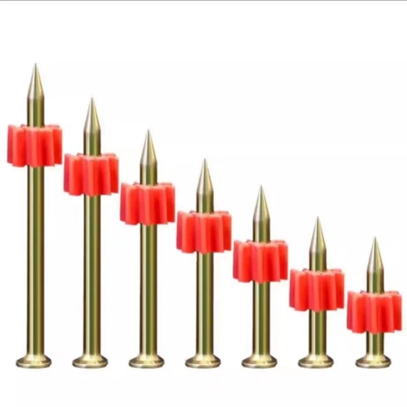 200 clavos de acero duro para colgar cuadros, clavos para pared, cemento, para pistola neumática, de hierro