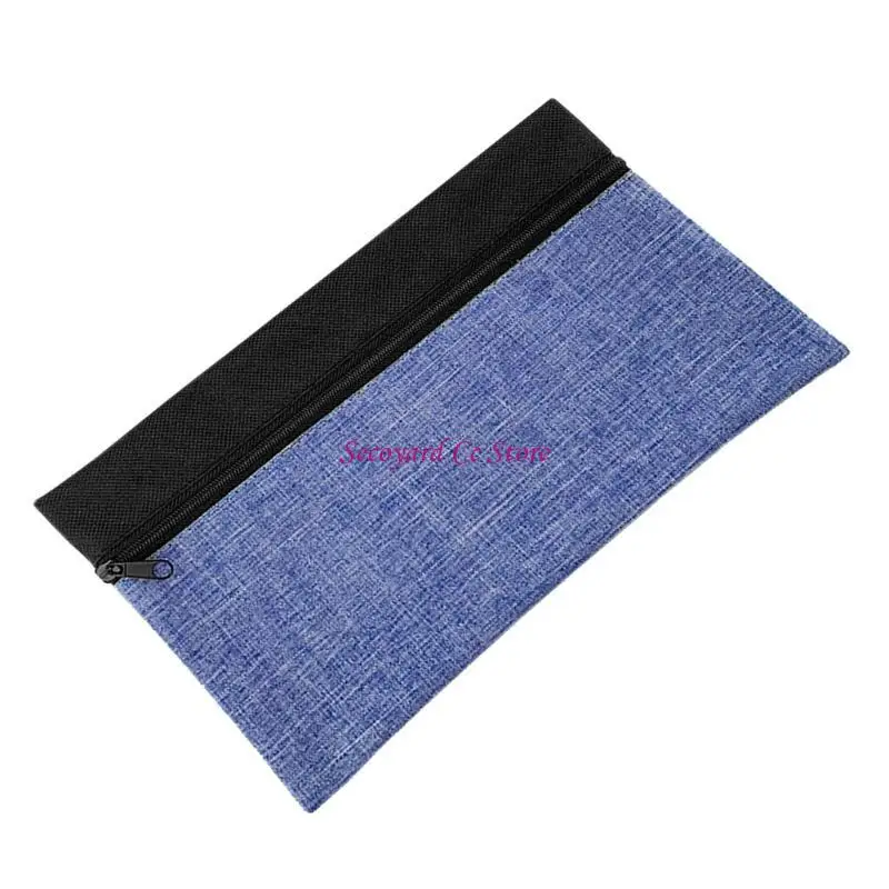 N3UC Large Capacity Pencil Case 24x12cm Polyester Pen Pouches Portable Pencil Case Travel Cosmetic Storage Bag for Student