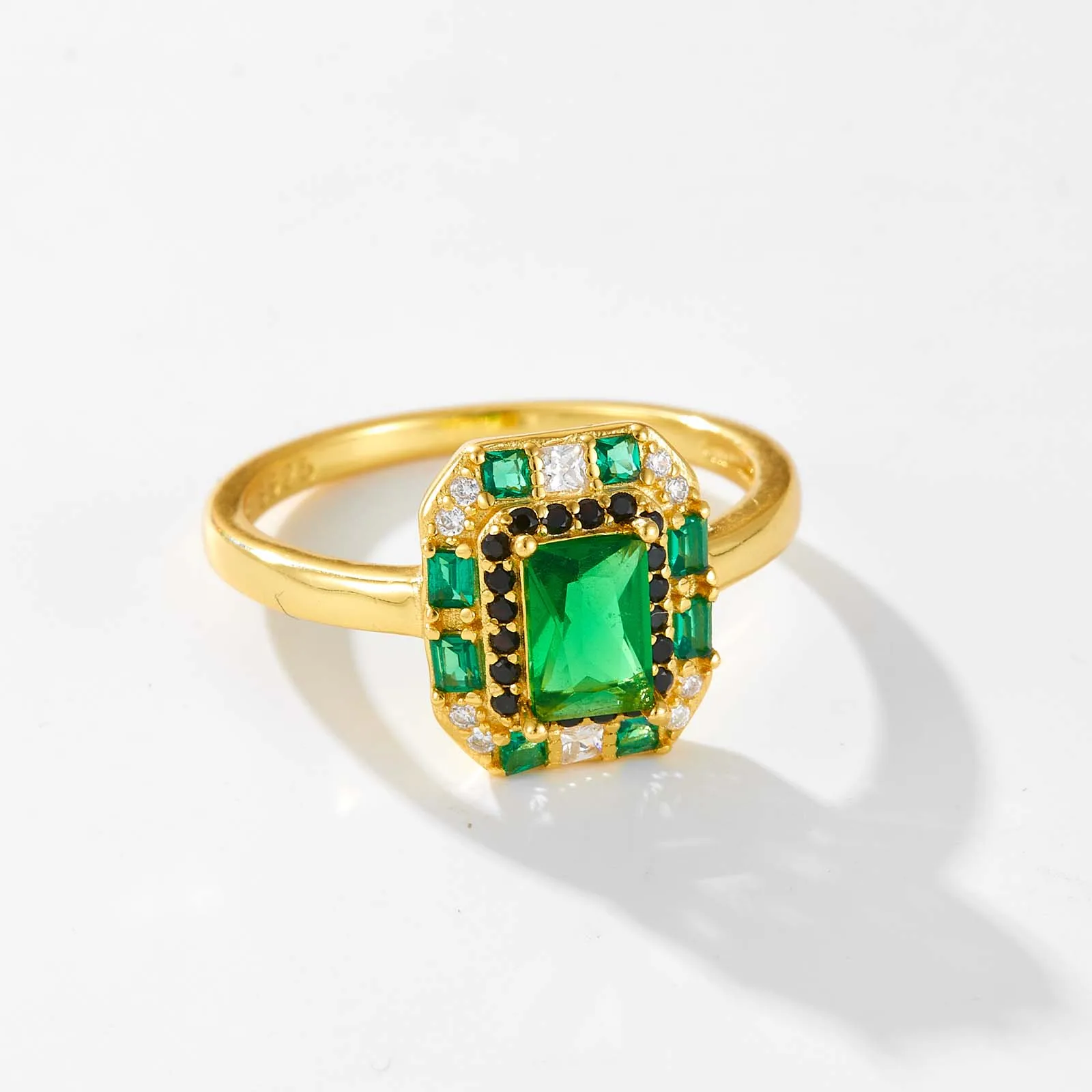 VEWANT 925 Sterling Silver Square Green Big Zircon Ring 2024 Mother's Day Gift Luxury Fine Party For Women Jewelry 2