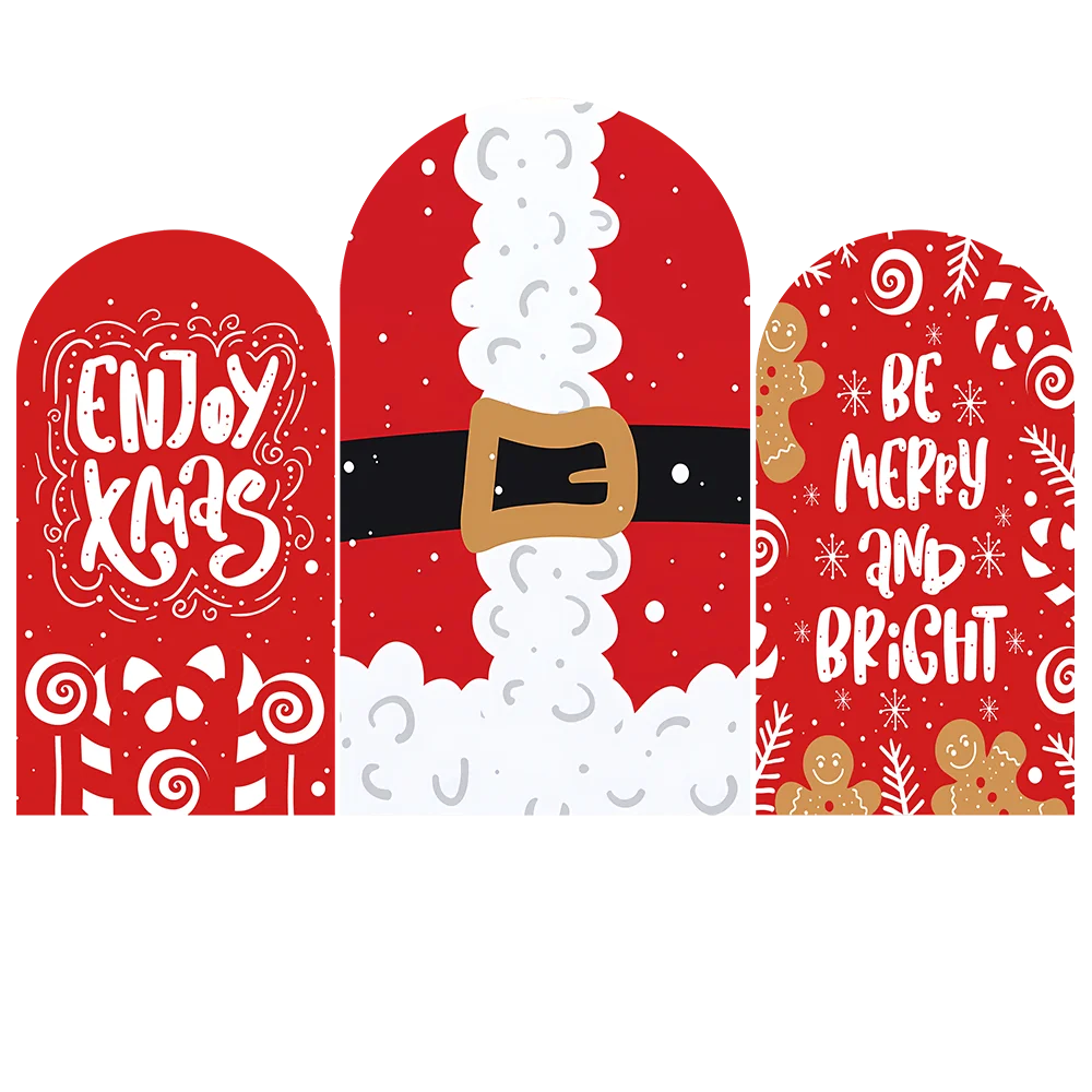

Christmas Red jinglebells Snow Party Decors Round Customized Backdrop Photographic Christmas Backgrounds Decoration Banner