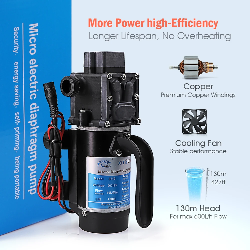 12V DC 120W Diaphragm Pump 1/2