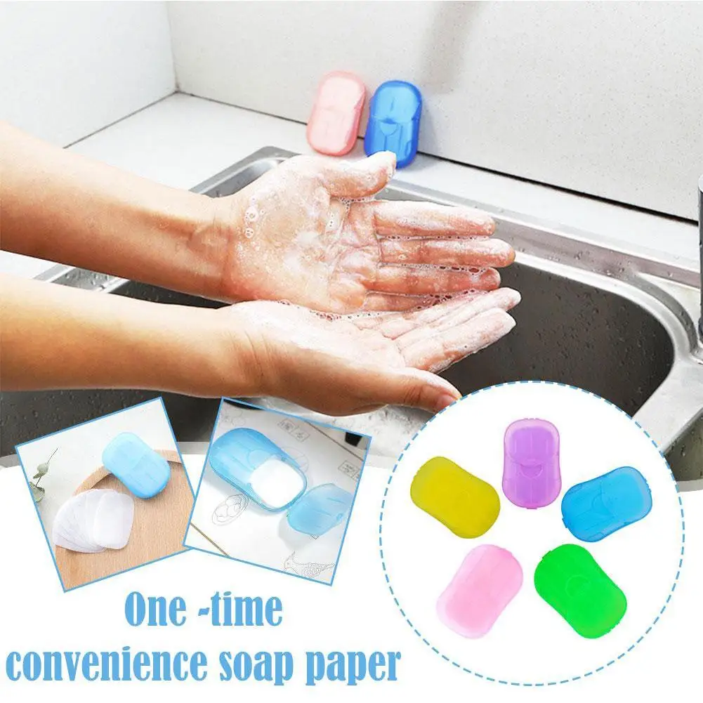 Disinfecting Soap Paper Bath Soap Mini Cleaning Washing Scented Travel Easy Disposable Convenient Hand Slice Soap Pa W1I3