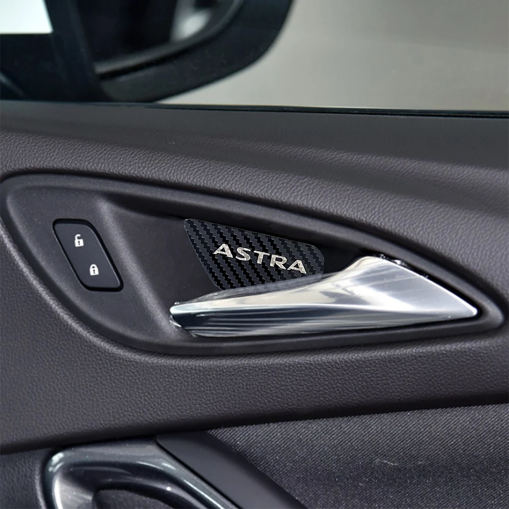 Prata Metal Interior Door Handle Cover Adesivos, Acessórios para Carro, Opel Astra K, 2016, 2017, 2018, 2019, 2020