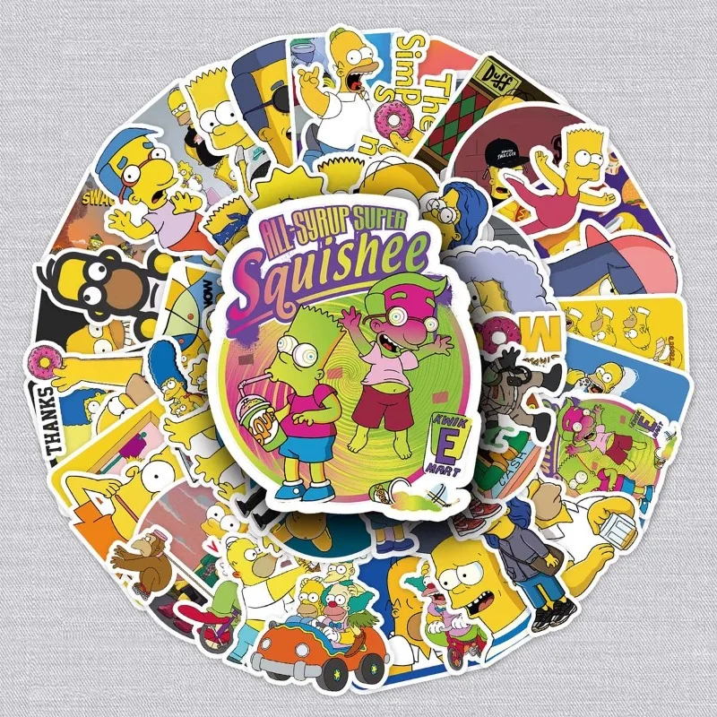 New Creative The Simpson Stickers Cute ，Cartoon ，High-Appearance, Fashionable Personalized Student Planner Luggage Decoration