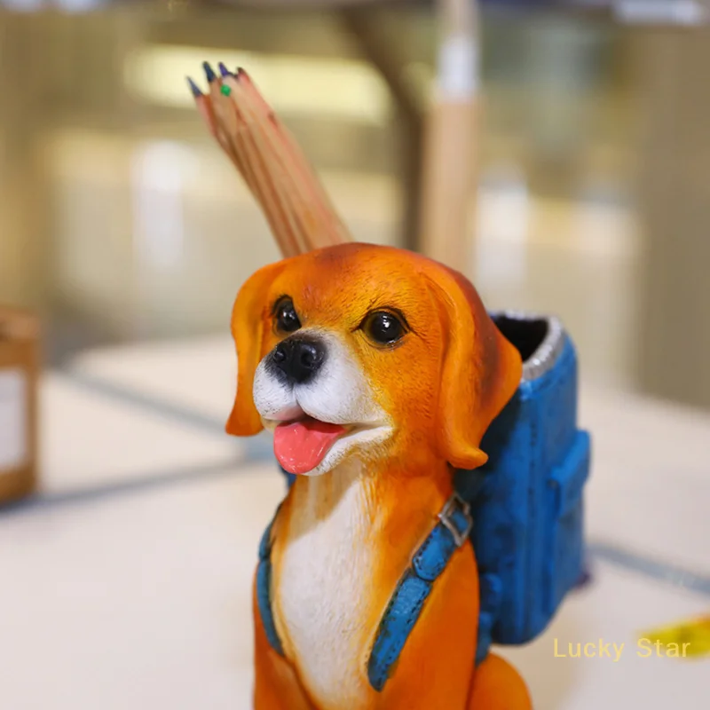 かわいい子犬ペンホルダークリエイティブ文具収納ボックスデスクトップ装飾学生文具用品子供のギフト