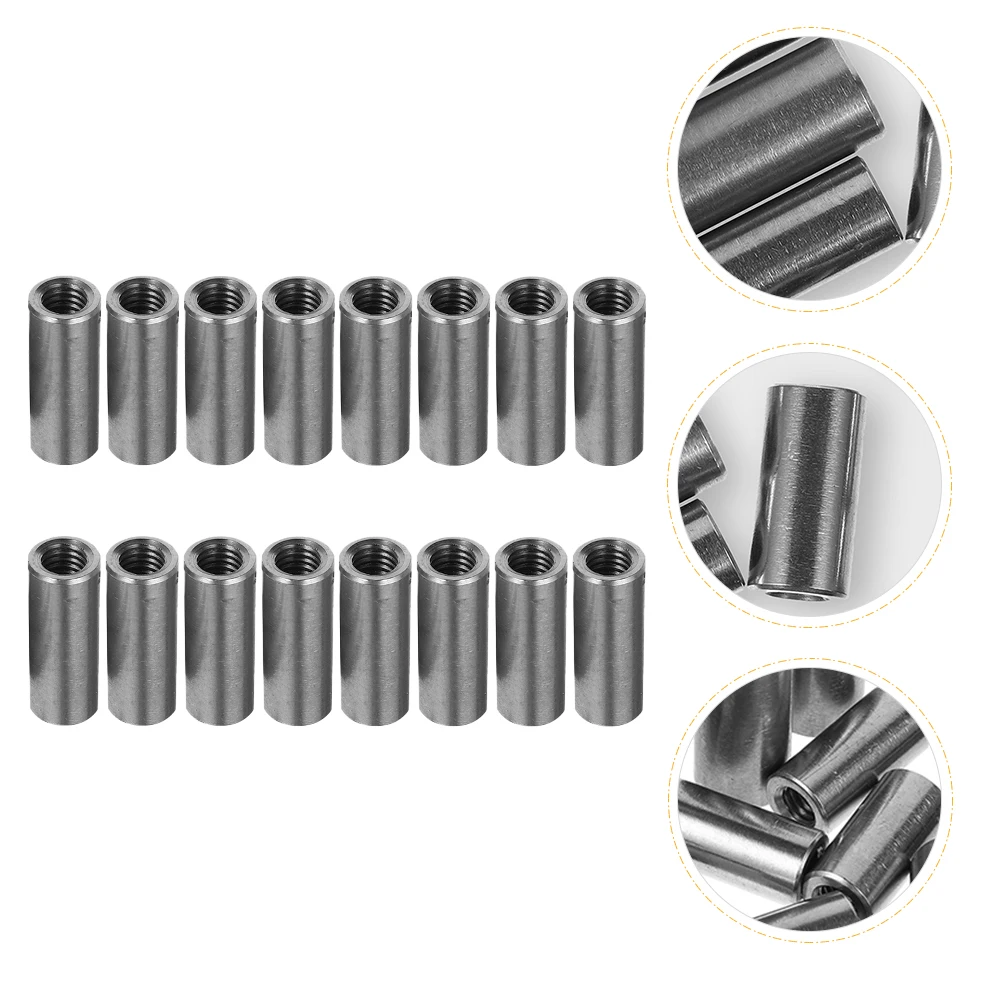 

20 Pcs M6x10x15 M8x12x15 Extended Welding Nut 304 Stainless Steel Round Connector Thread Lengthener Screw Bolt Hardware