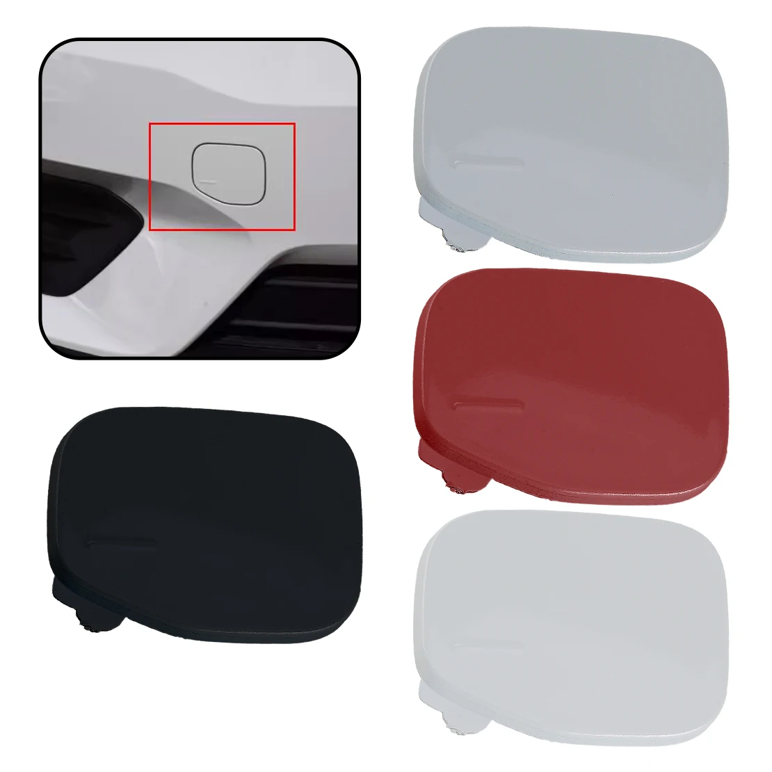 

New Car Front Bumper Tow Hook Eye Cover Cap 39847993 Fit for Volvo XC40 2018 2019 2020 Black/ White/ Red/ Silver ABS