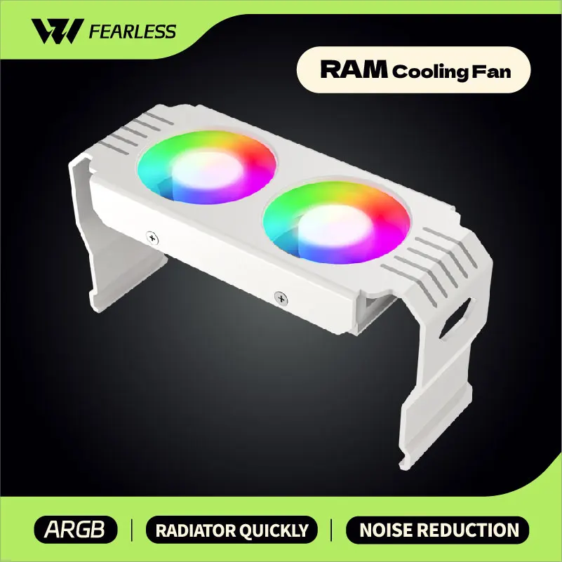 Devil's Eye ARGB Memory Cooler For  DDR4/DDR5  D50 Memory Heat Sink 1000-4500RPM RAM Heatsink Cooler PC Memory Cooling Radiator