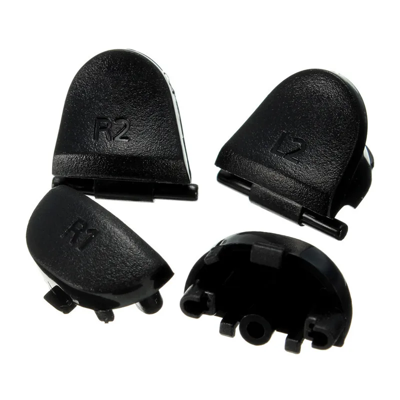 Botones de repuesto negros R1 L1 R2 L2 disparadores para Dualshock 4 para controlador PS4.
