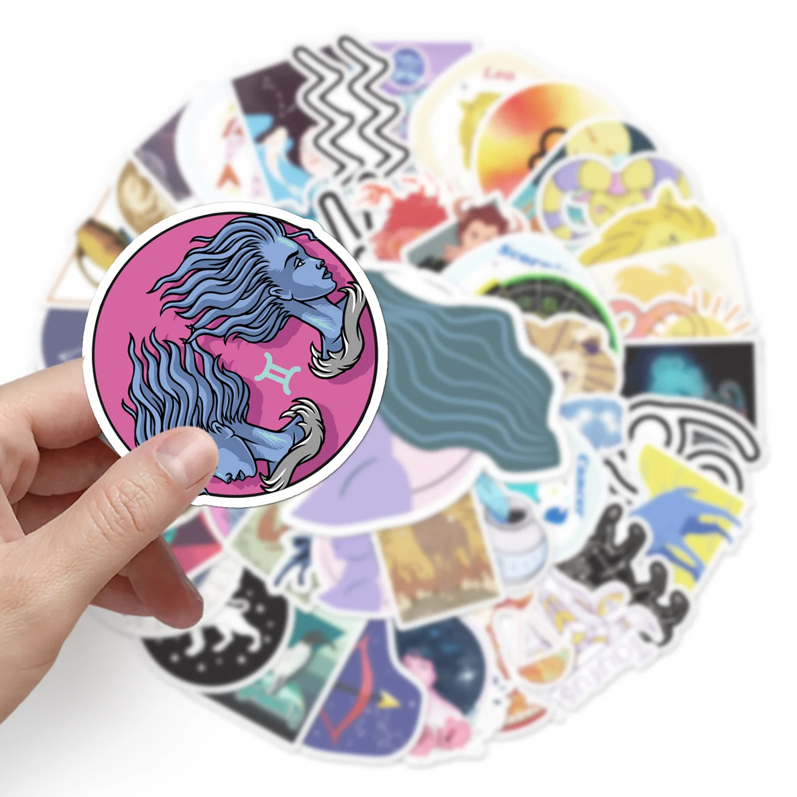 10/30/50pcs 12 별자리 만화 스티커 스쿠터 노트북 크리 에이 티브 스크랩북 노트북 자동차 오토바이 데 칼 스티커