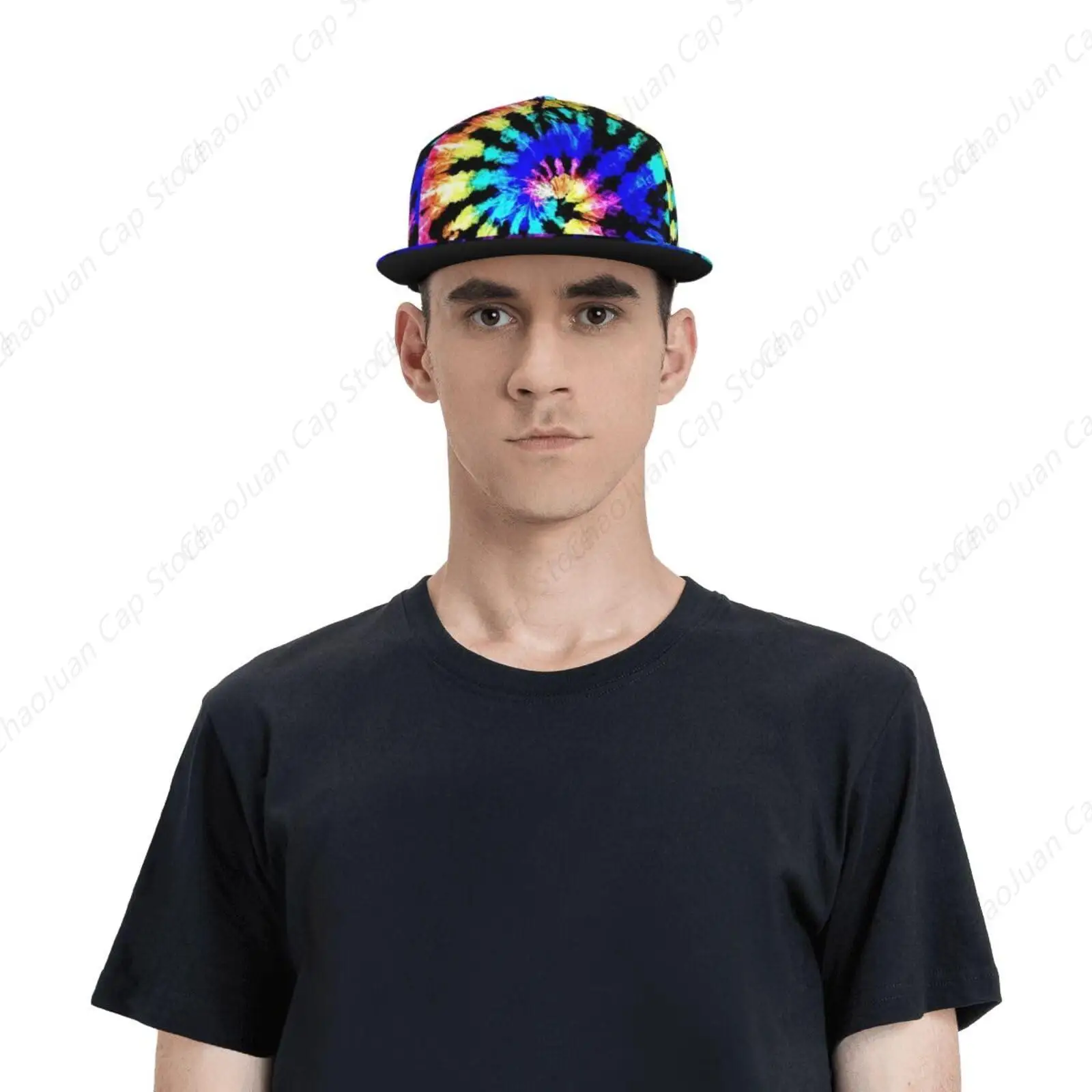 لطيف للجنسين الكرتون الغريبة القبيلة التعادل صبغ نمط طباعة قبعات مسطحة الحواف للرجال النساء المراهقين #6