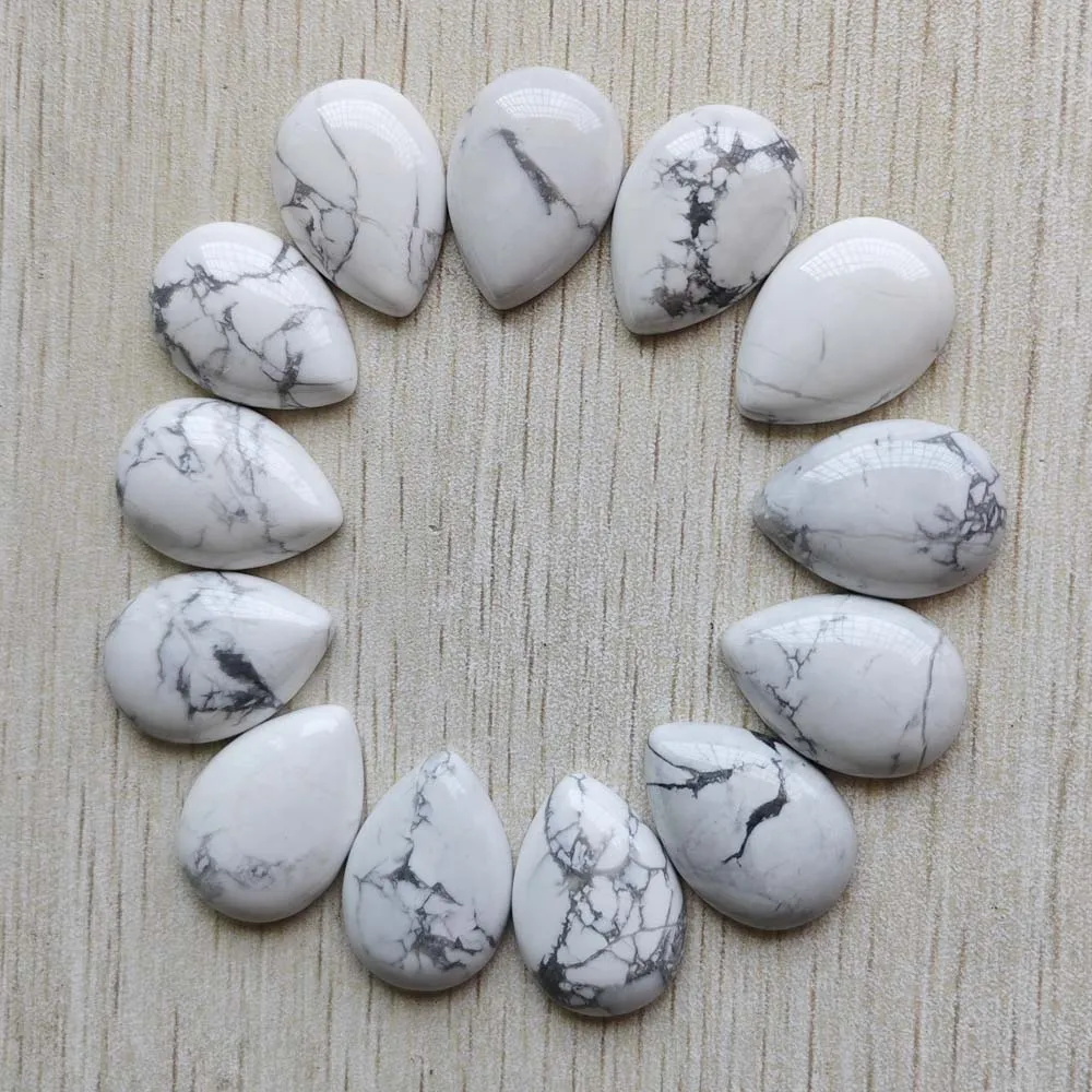 Wholesale 20pcs good quality natural stone mixed water drop CABOCHON beads 18x25mm DIY jewelry accessories making Fast shipping