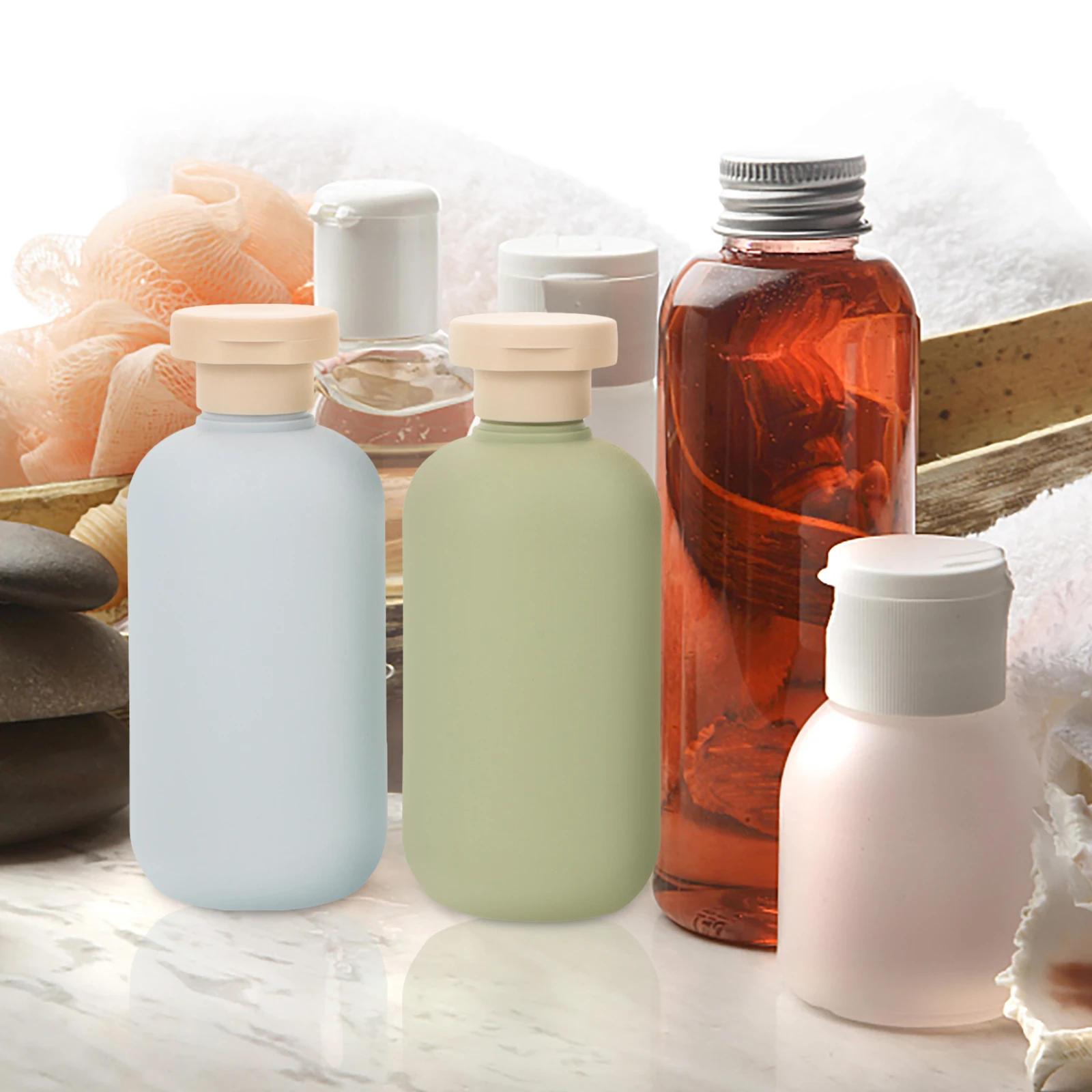 

2Pcs Travel Bottles 200Ml Refillable Squeeze Bottles Leak Proof Lotion Shampoo Conditioner Squeeze Travel