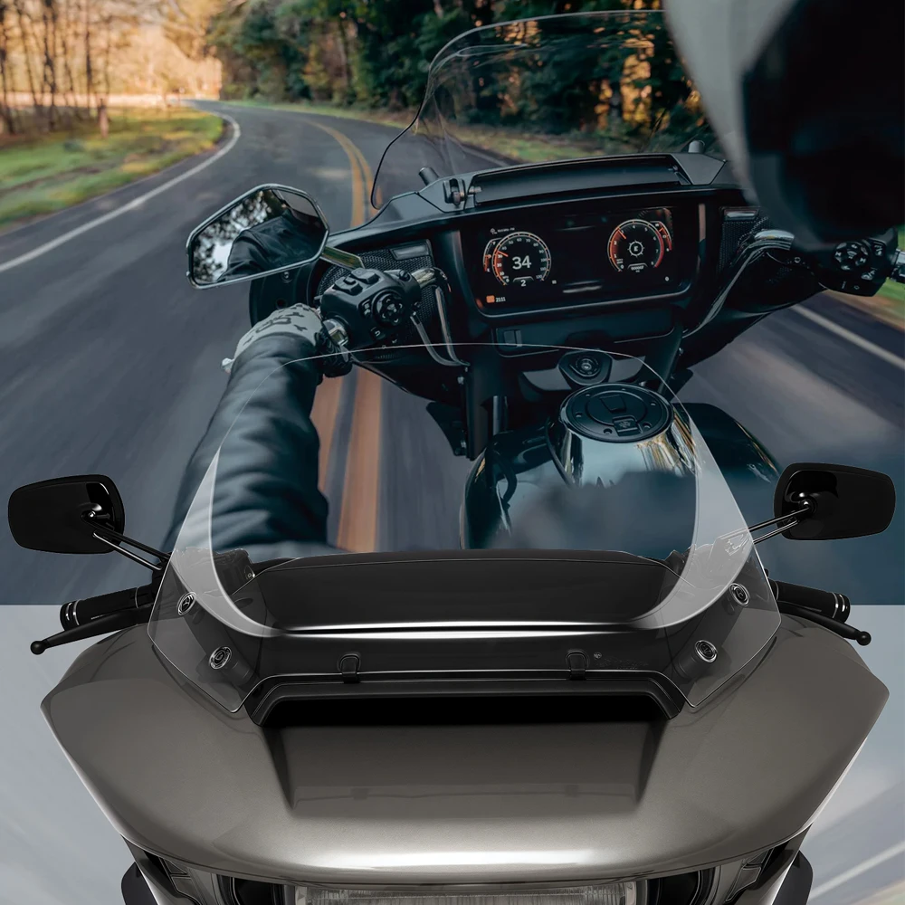 منحرف الرياح للزجاج الأمامي للدراجات النارية مقاس 12 بوصة لدراجة Harley Touring CVO Road Glide FLTRX FLTRXSE ST FLTRXSTSE 2023 2024 2025 #4