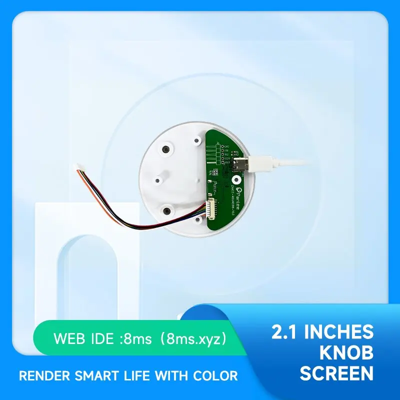 2.1 inch knob display lcd IPS displays rotary switch screen based on ESP32S3 display for smart home 480*480 Resolution