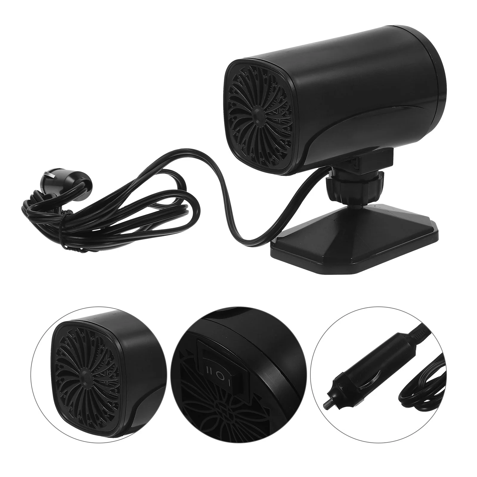 

Heater Car Cooling Fan Adjustable Cooler Vehicle Defroster Abs Windshield Automotive