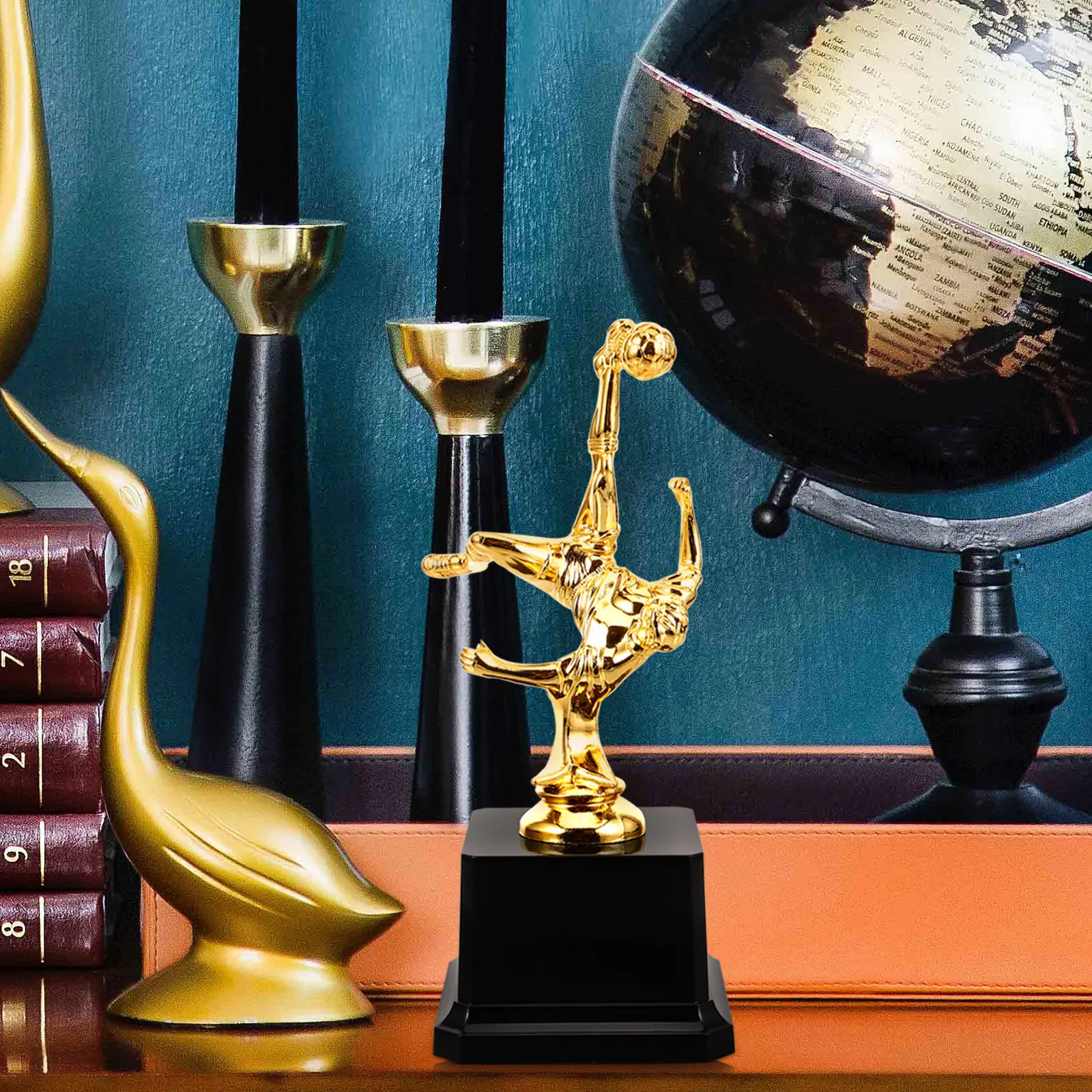 

Exquisite Soccer Trophy Cup Fine Crafted Football Match Award for Corporate Celebration Sports Theme Party Decor