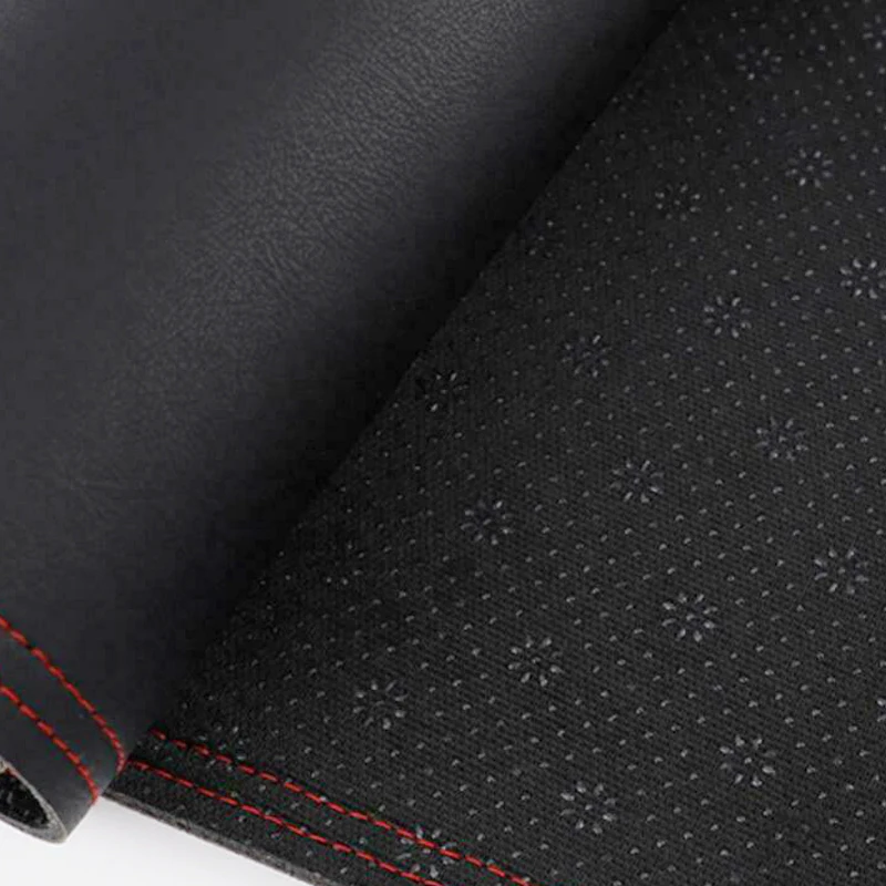 Cubierta para salpicadero de coche, Protector de cuero PU negro con línea roja, alfombrilla para salpicadero, compatible con Mazda 3, 2010, 2011, 2012, 2013, conducción a la izquierda