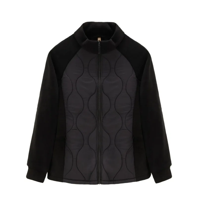 Autunno e inverno Nuovo stile da donna Colletto alla coreana impiombato Tasche con cerniera Giacca a maniche lunghe casual allentata versatile alla moda