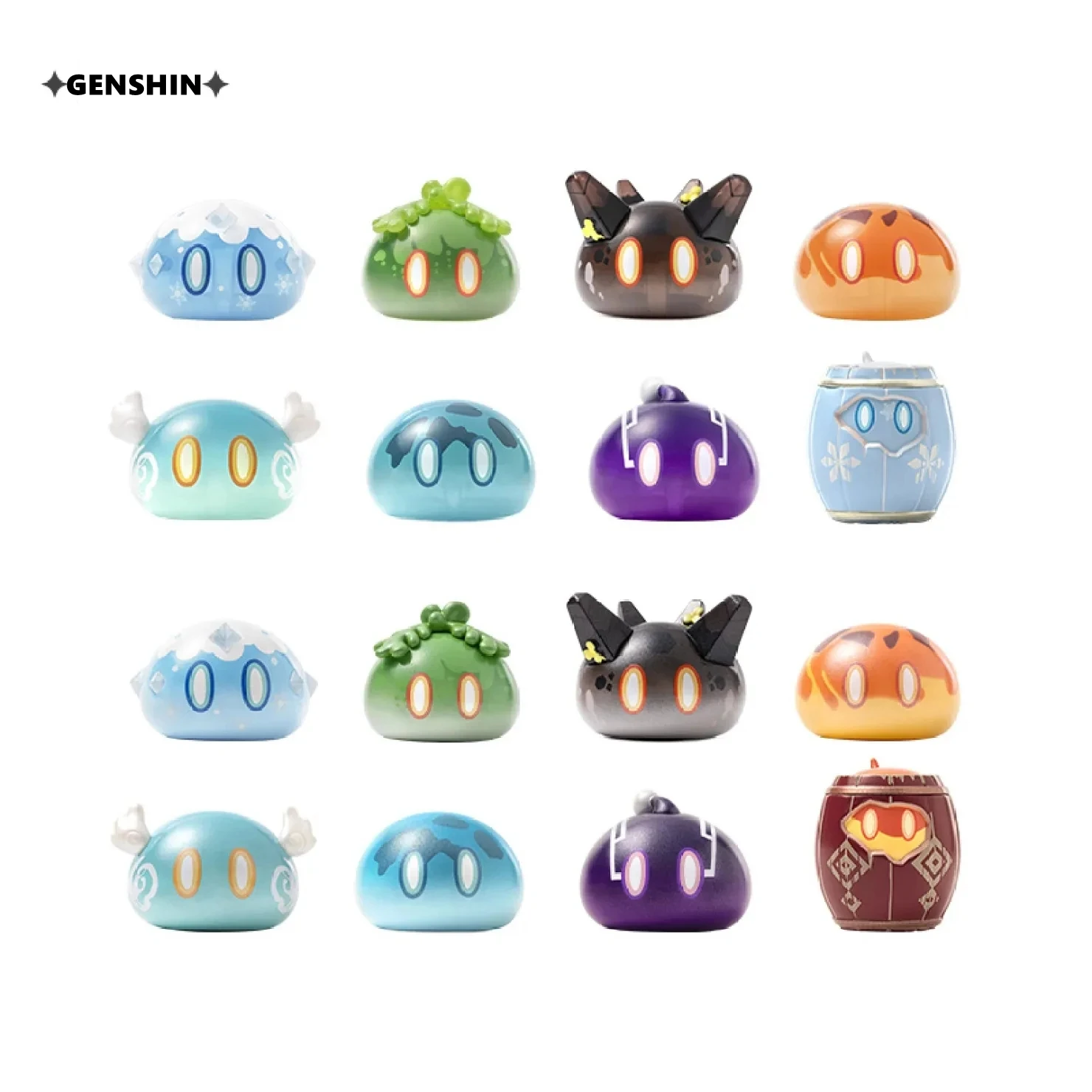 

[Genuine]In Stock Anime Game Genshin Impact Cosplay Figure Slime Family Blind Bag ABS Statue Wind Storage Jar Kids Xmas Gift