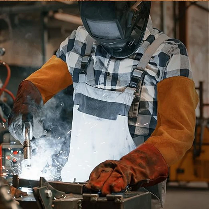 Venda quente-proteção de braço para soldadores-mangas de soldagem, protetores de braço resistentes ao calor e à chama para trabalho masculino e feminino
