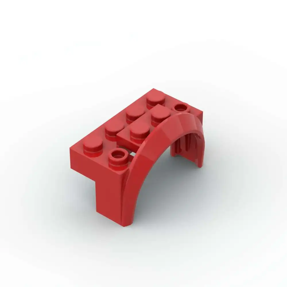 MOC 10 SZT. Elementy Klocki 3387 Błotniki 4x2 1/2x2 Zestaw Klocków Konstrukcyjnych z Łukiem Okrągły Pojazd Samochodowy Cząsteczki Zabawka DIY Prezent Urodzinowy dla Dzieci