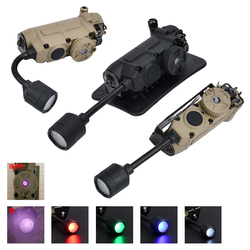 

WADSN Tactical FAST Helmet Light 5 Colors LED Flashlight Power Adjustment Multi-gear Switching Airsoft Hunting Reading Lamp
