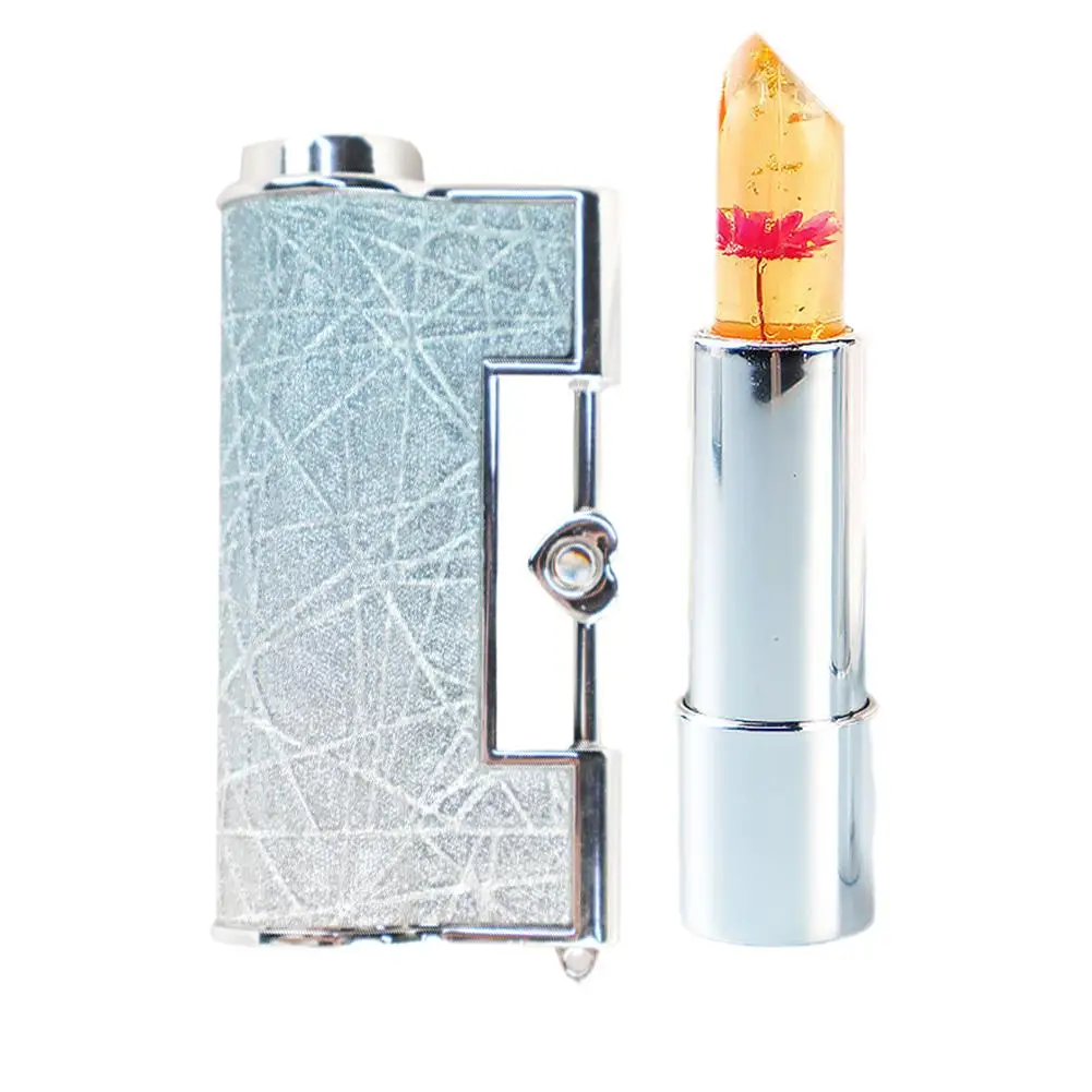 أحمر شفاه شفاف مرطب للزهور ، عناية دائمة بدرجة الحرارة ، مرطب لون جيلي متغير ، مكياج للشفاه ، B1j5