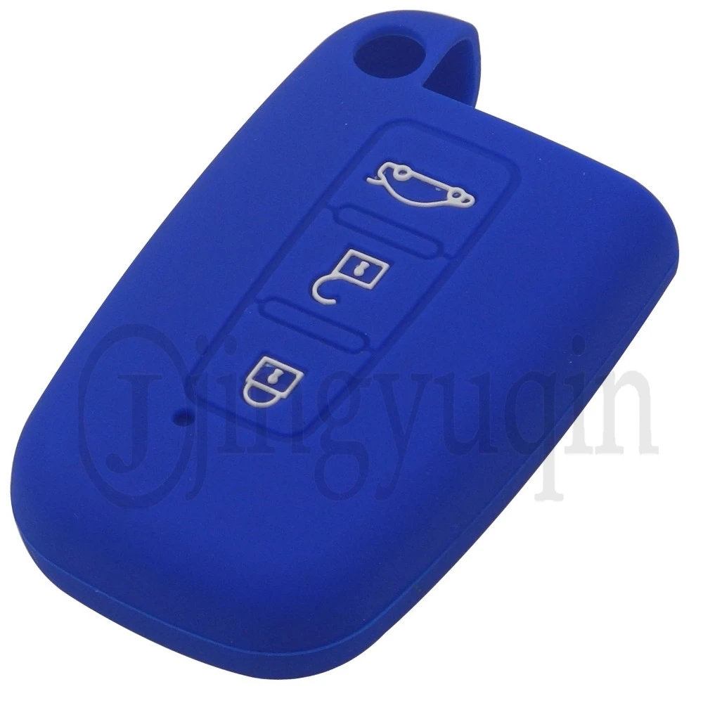 jingyuqin 3 Buttons Silicone Key Case FOB For Hyundai Solaris HB20 Veloster SR IX35 Accent Elantra i30 Smart Key