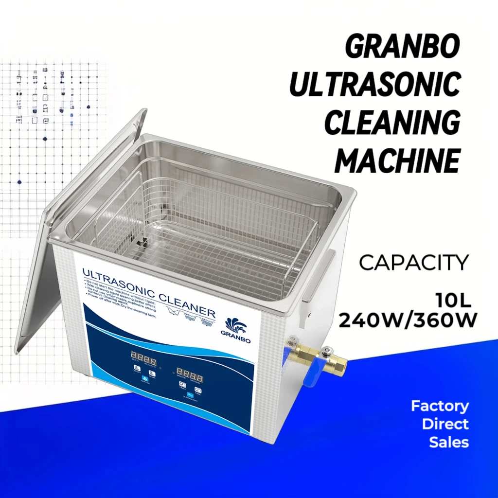 ดิจิตอลเครื่องทําความสะอาด Granbo 10L Ultrasonic Cleaner 240 W/360 W 40 Khz ความถี่เครื่องทําความร้อนเครื่องซักผ้า Degas Degrease เครื่องมือ