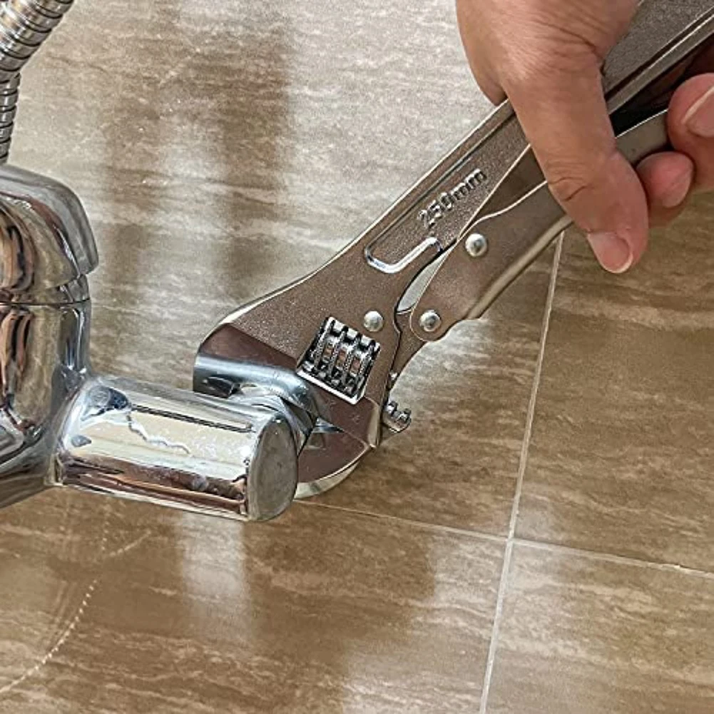 

1Pc 10-Inch Quick-Release Adjustable Wrench Chromium Vanadium Steel For Auto Repair Plumbing Heavy Duty Hand Tool