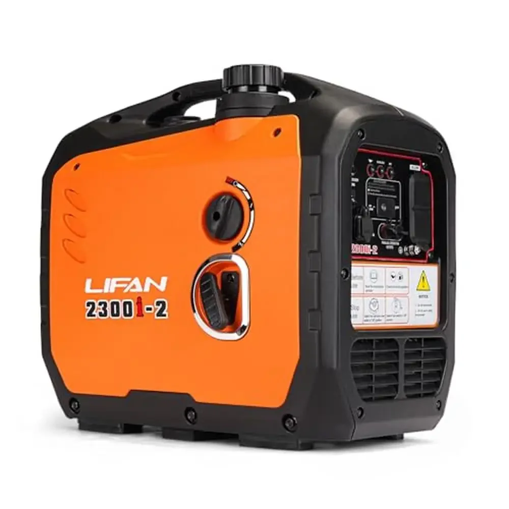 2300W Quiet Petrol Generator USB Outlet Compact Lightweight Portable Power Camping Fishing Shops Travel Open-Air Work Parallel