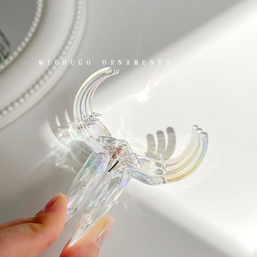 مشبك شعر على شكل فراشة كريستالية شفافة على شكل حورية البحر الأميرة على شكل فراشة، مشبك شعر خرافي للغاية، بكرات عصابة رأس