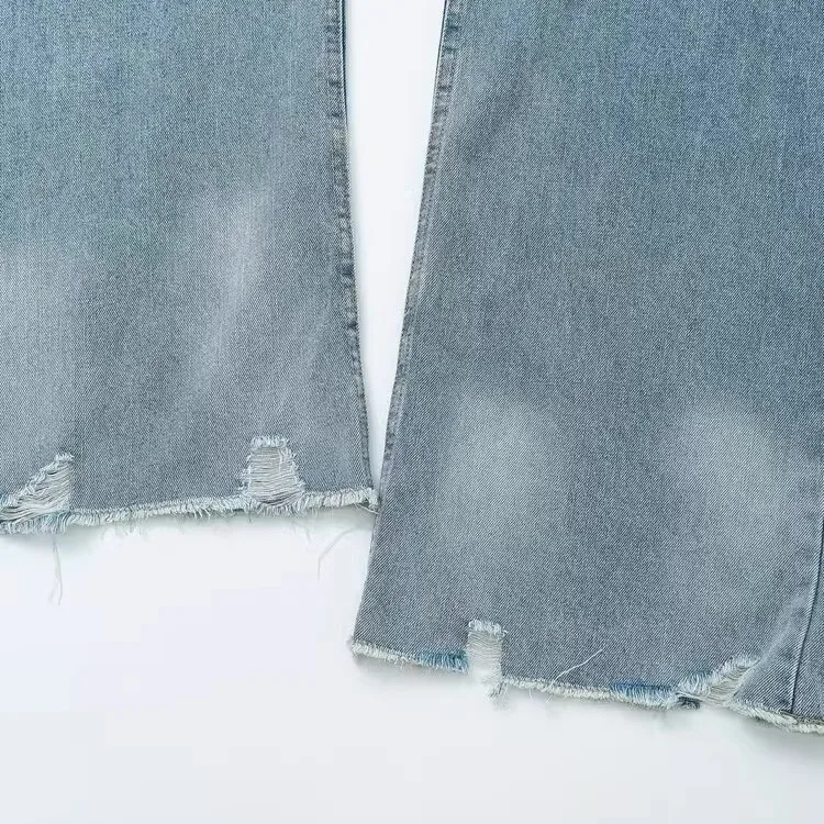 JNLEAOG Faionable Straight Leg Jeans Women's Casual Simple Sle Autumn New Arrival French Sle l Waist Button Closure