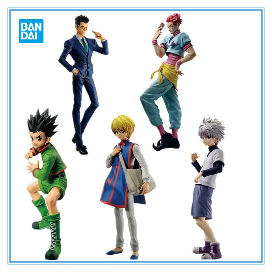

Bandai Original Anime HUNTER×HUNTER GON FREECSS Killua Zoldyck Kurapika Leorio PaladiKnight Hisoka Action Figure Model Toy