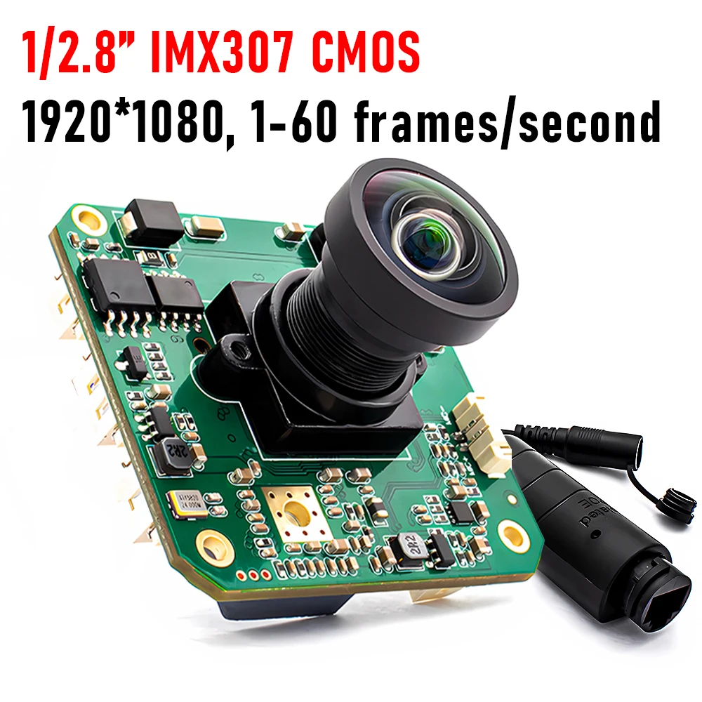 

1080P60FPS POE IP Camera Module IMX307 CMOS No Distortion M12 Mount Lens Onvif RTSP High Speed Network Camera for Machine Vision