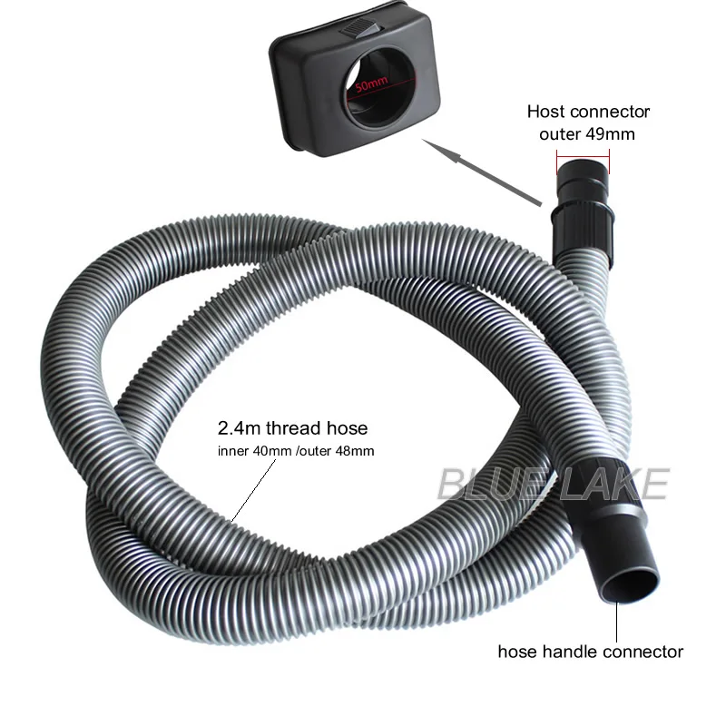 Industrial vacuum cleaner handle hose sets, length 2.4m, Host interface 50mm, jieba BF502/BF585,vacuum cleaner parts