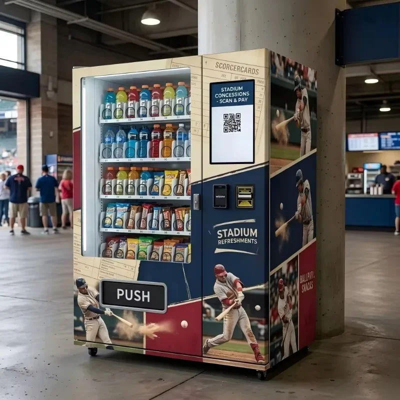 Self-Service Automatic Ai Snack Drink Vending Machine for School Subway Gym Sports Center