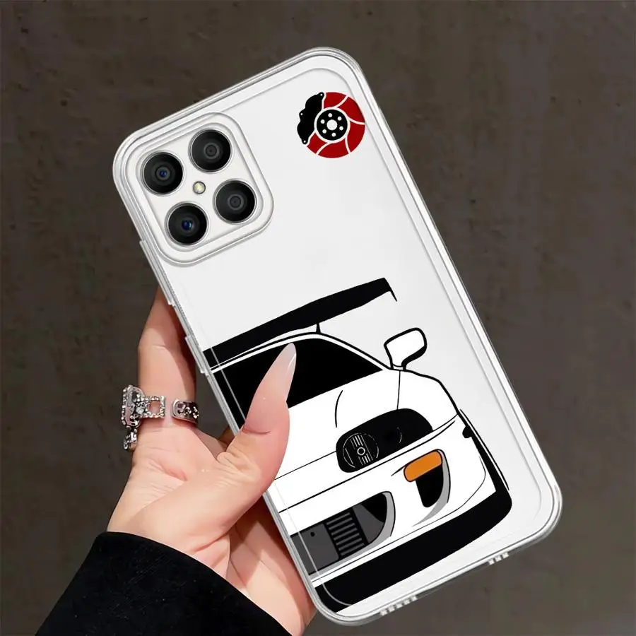 حافظة لهاتف Honor X9b X8b X9a 90 Lite Y9 Prime 2019 X7b غطاء شفاف لسيارة كرتونية رائعة #5