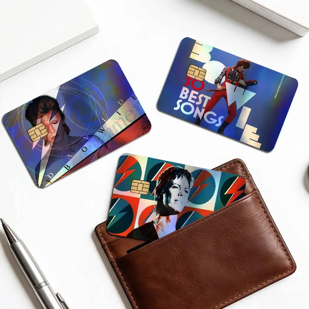 D-David Hot Singer B-BowieS Laser Shiny Bank Card Stickers Waterproof Removable DIY Personal Decoration