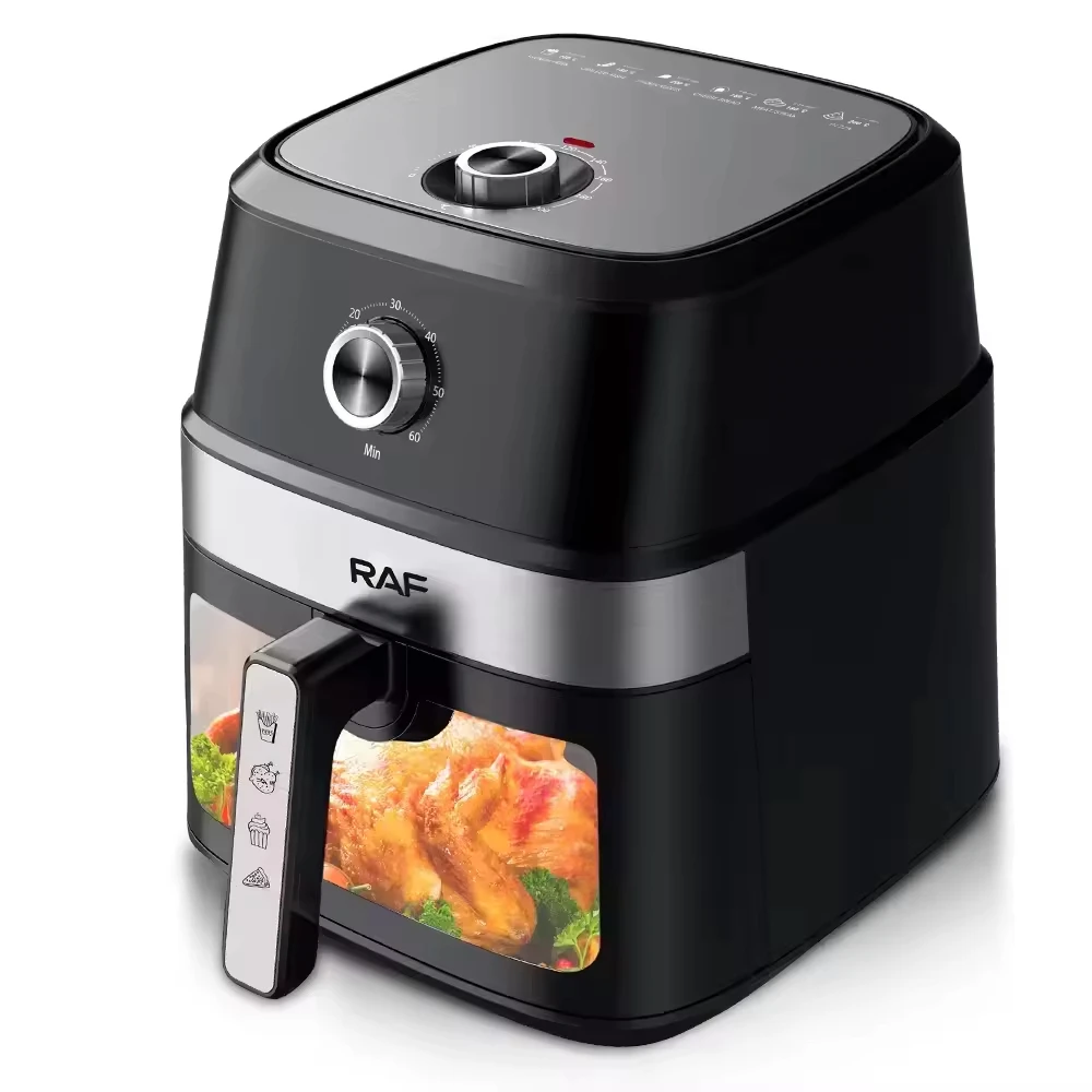 Plastic Modern 8L Oil-Free Electric Digital Air Fryer Oven with Visible Window Household RV & Hotel Use Energy Efficient Class a